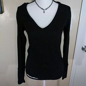 Mossimo Womens Lightweight Black Hooded Top